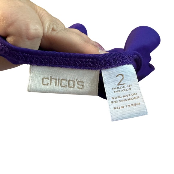 Chicos Tank Top Sleeveless Scoop Neck Top Women Size 2 - Picture 3 of 3